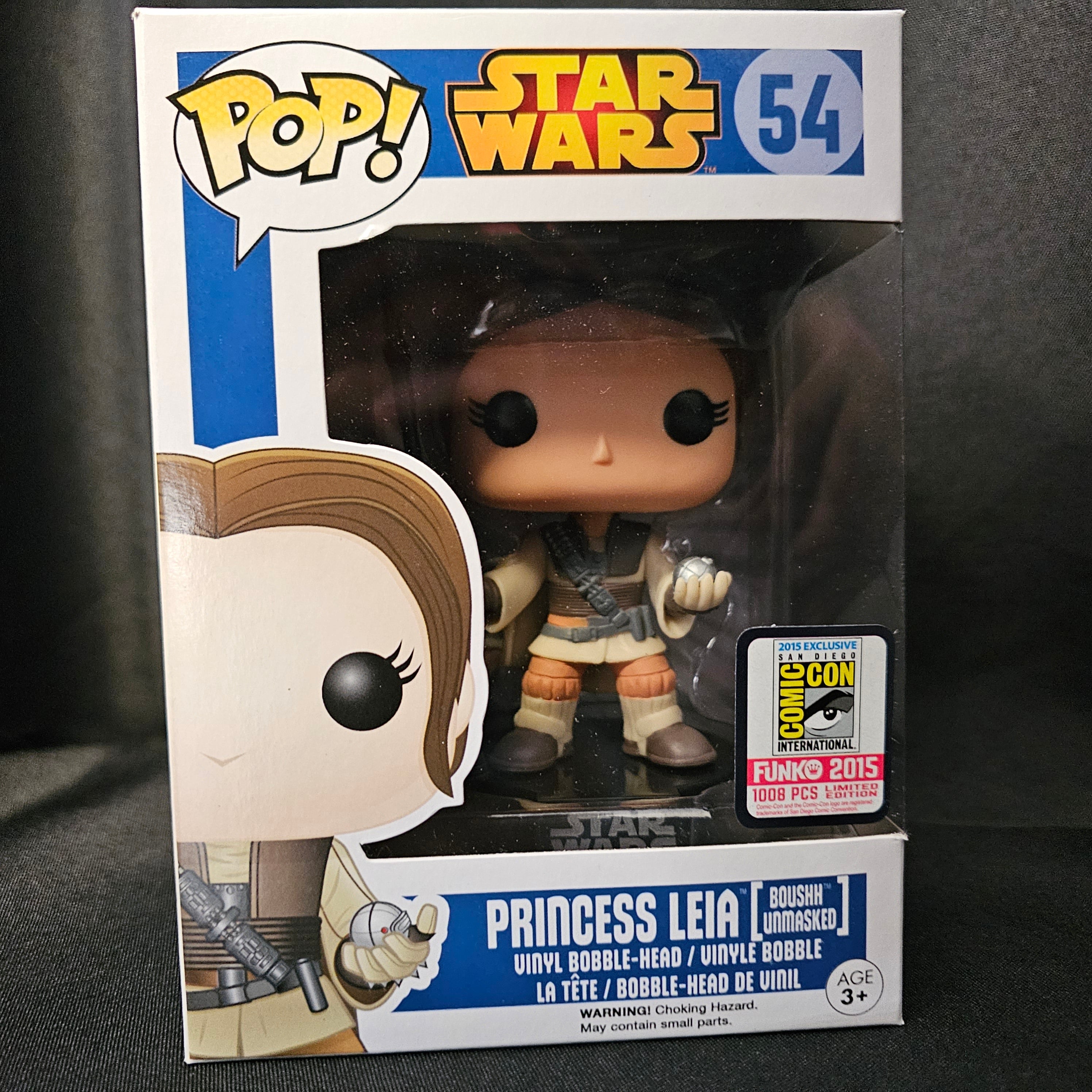 Star Wars Pop! Vinyl Figure Princess Leia [Boushh Unmasked] [SDCC 2015 Exclusive] [54] - Fugitive Toys