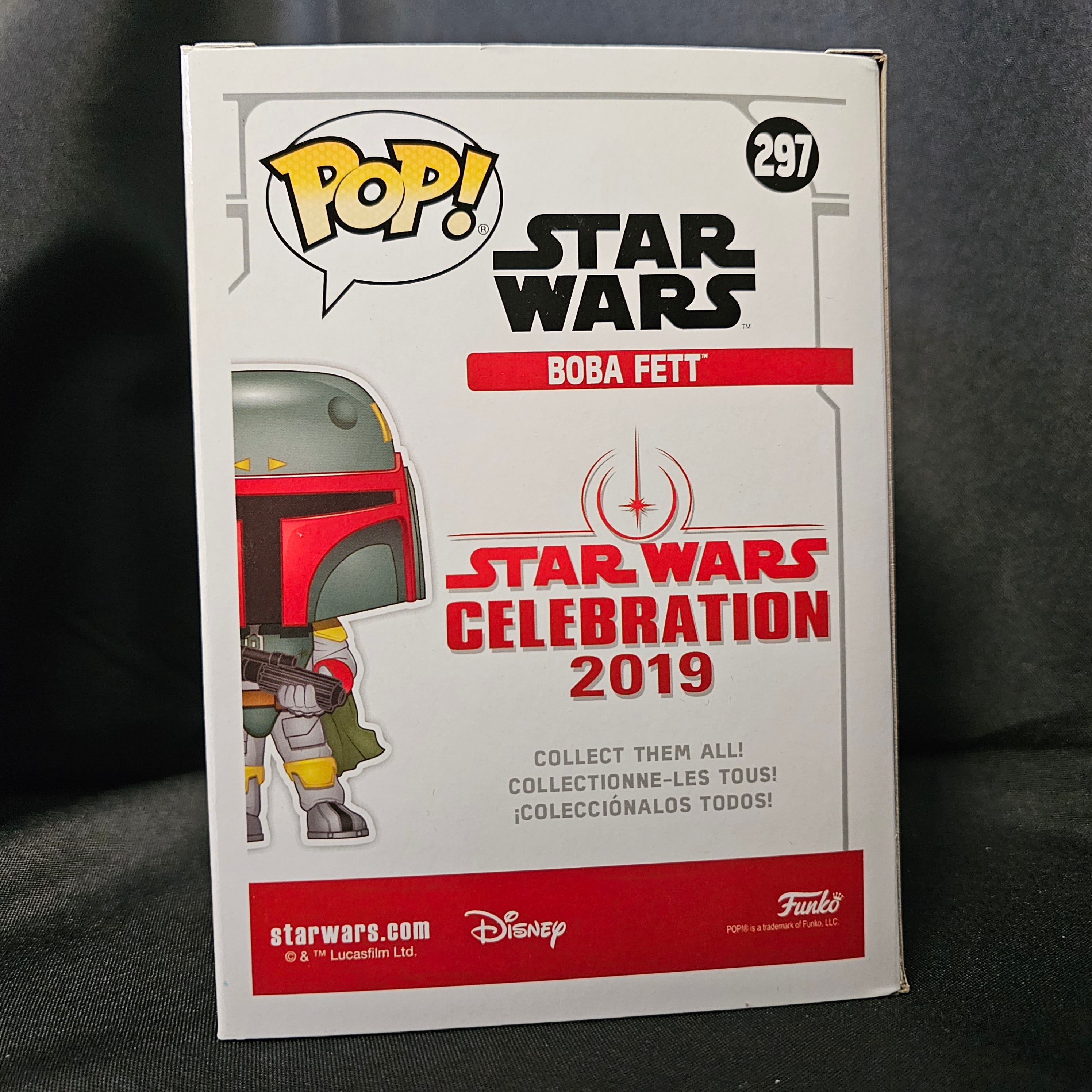 Star Wars Pop! Vinyl Figure Boba Fett [Blue Chrome] [Star Wars Celebration 2019] [297] - Fugitive Toys