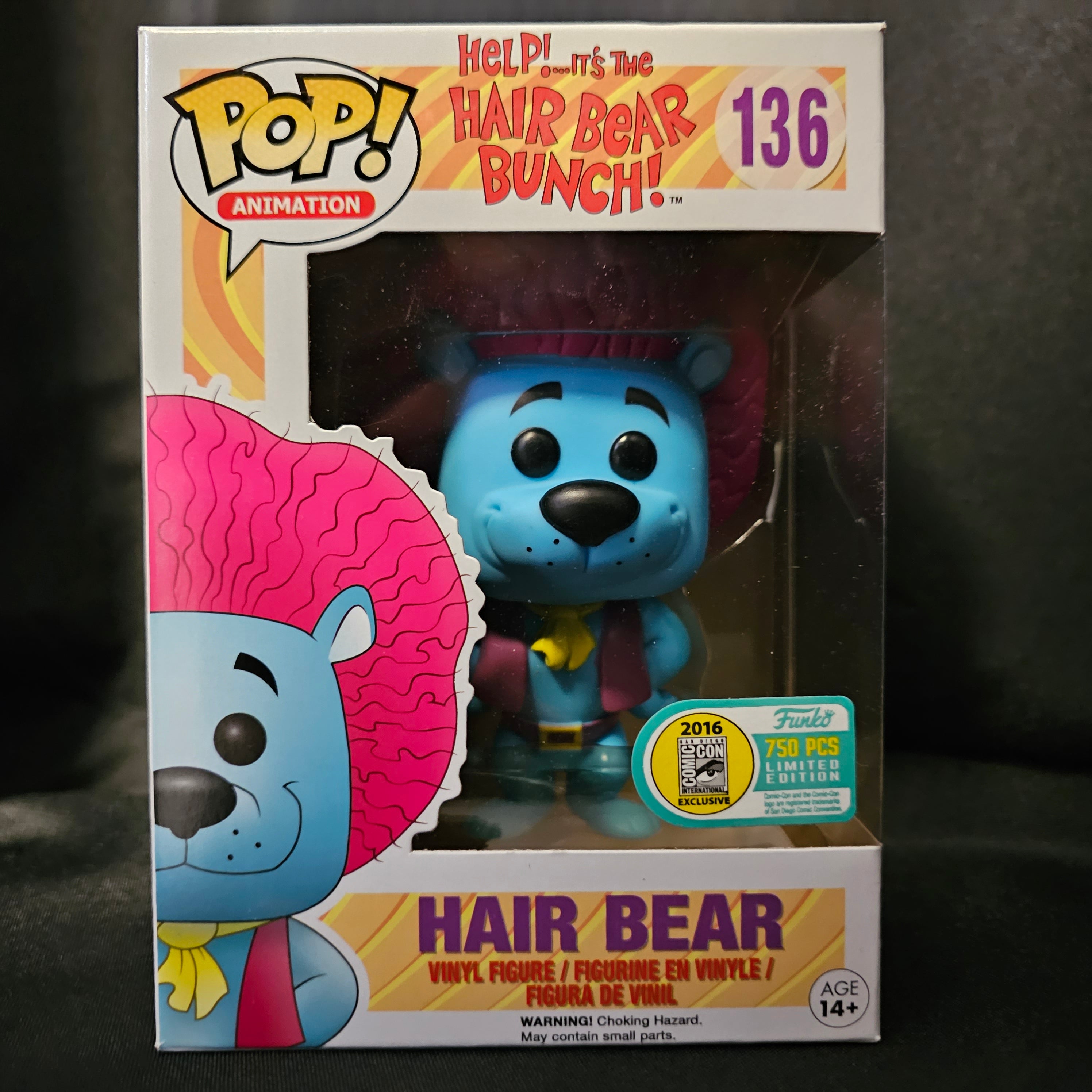 Help! It's The Hair Bear Bunch! Pop! Vinyl Figure Hair Bear [Blue] [NYCC 2016] [136] - Fugitive Toys