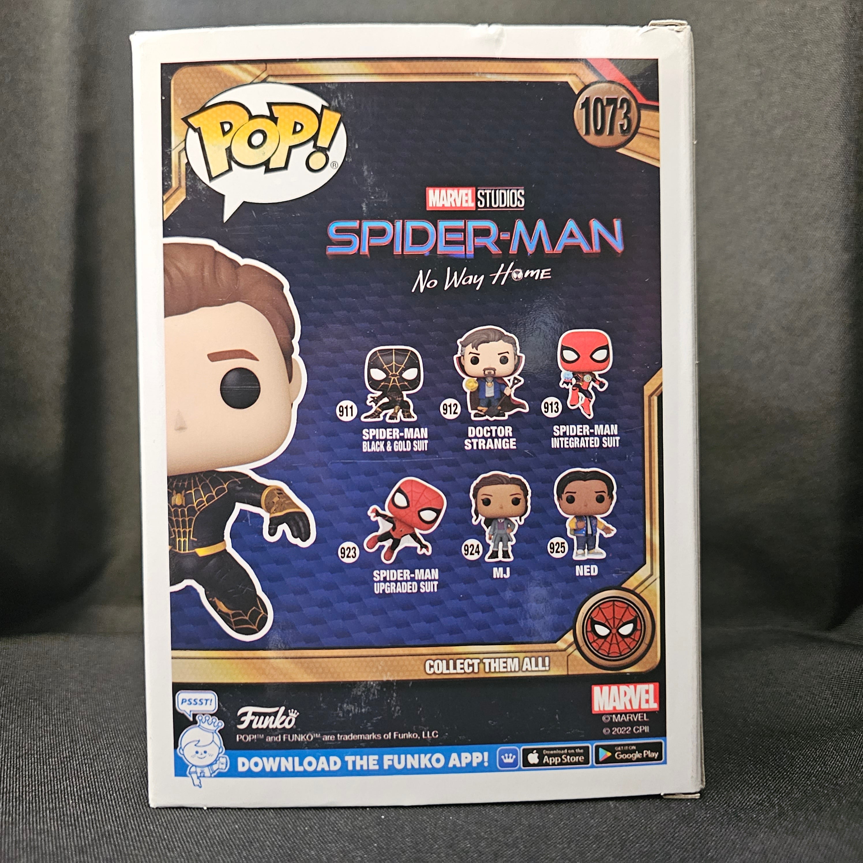 Spider-Man No Way Home Pop! Vinyl Figure Spider-Man Black Suit Masked [GITD Chase] [AAA Anime] [1073] - Fugitive Toys