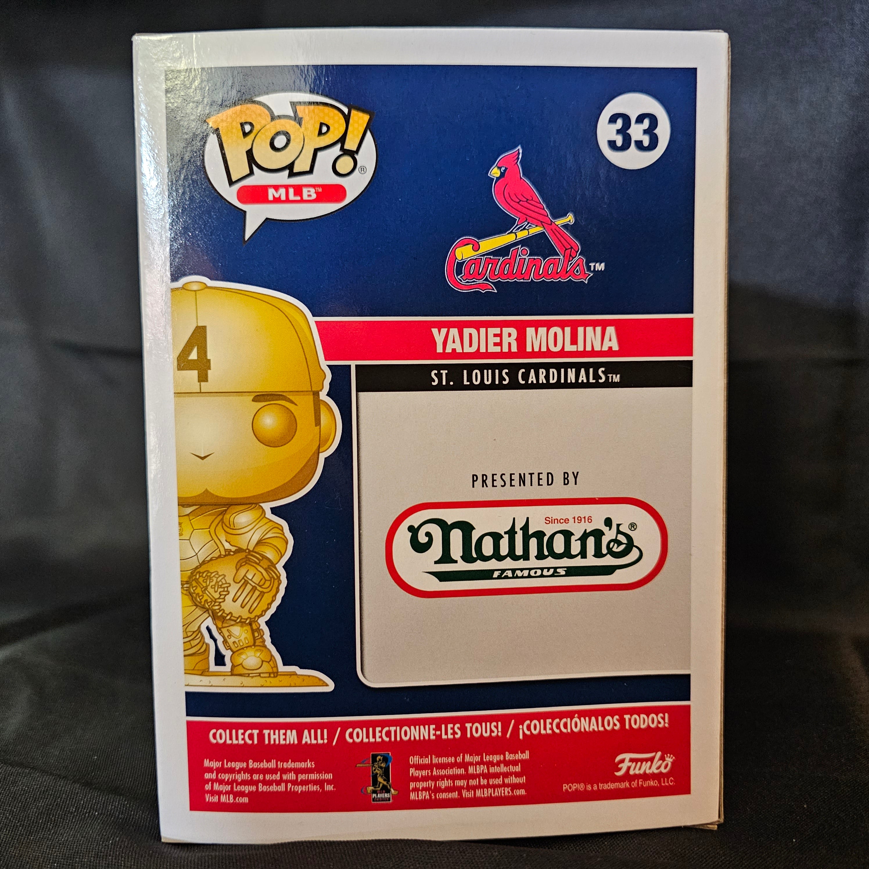 MLB Pop! Vinyl Figure Gold Yadier Molina [St. Louis Cardinals] [33] - Fugitive Toys