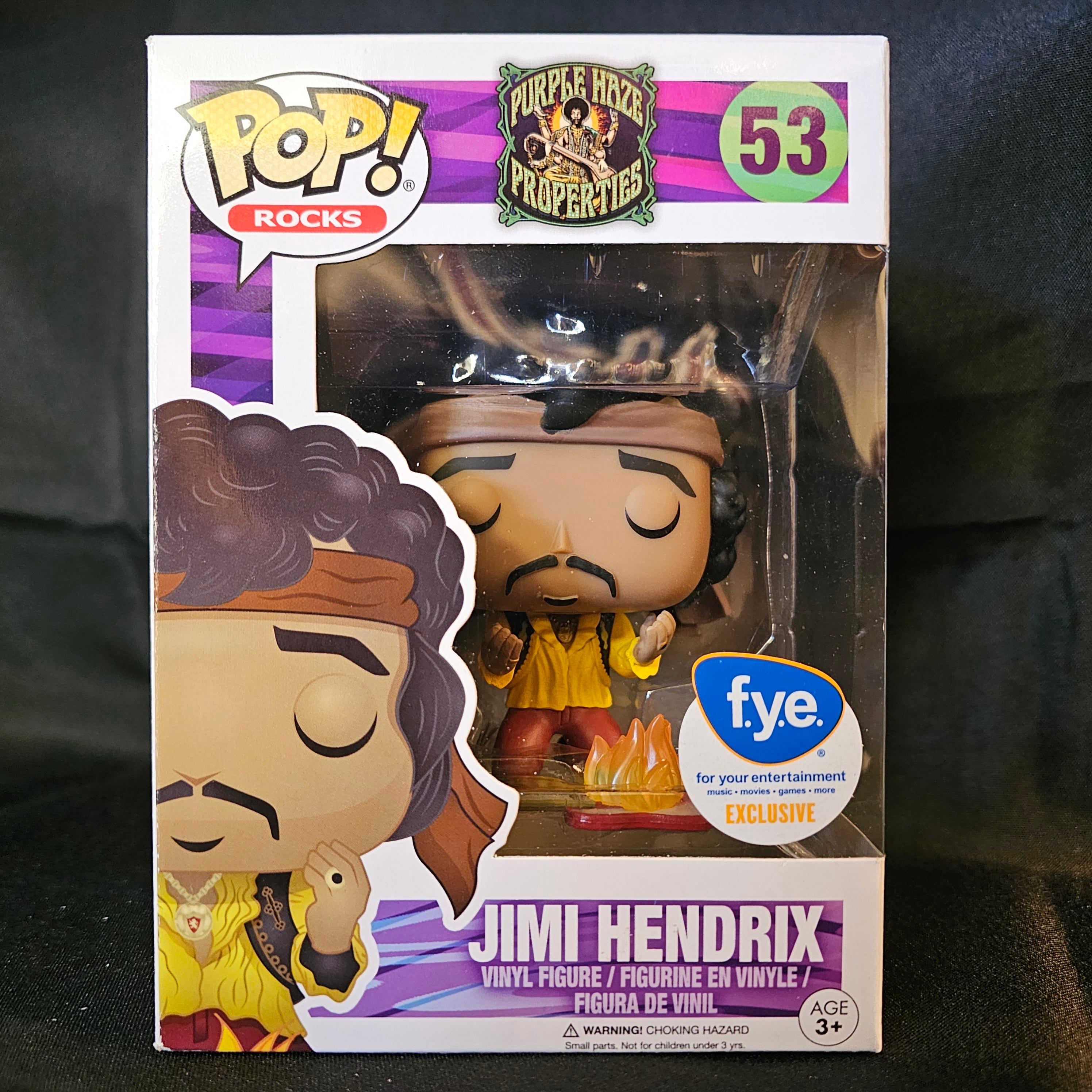 Rocks Pop! Vinyl Figure Jimi Hendrix (Burning Guitar) [53] - Fugitive Toys