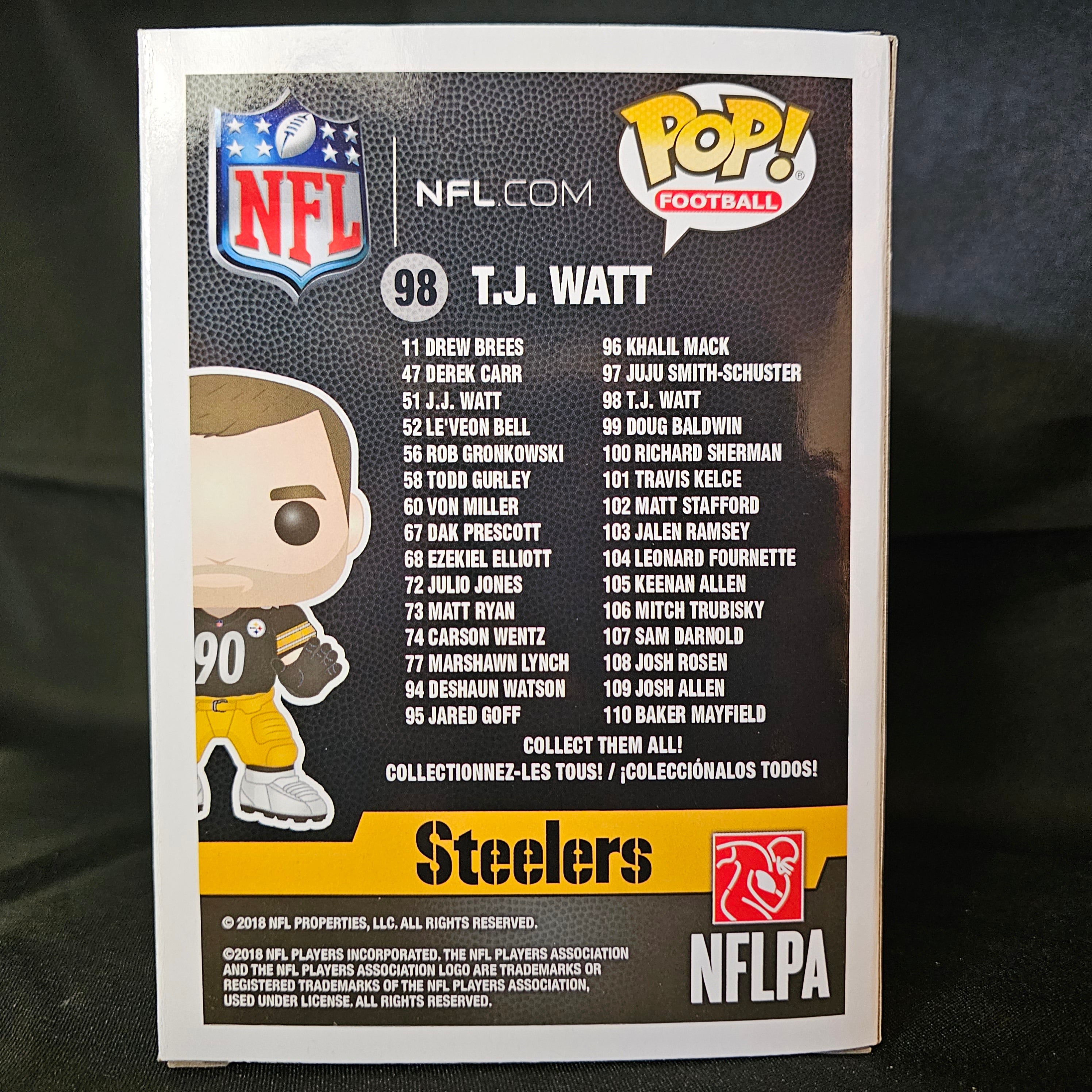 NFL Pop! Vinyl Figure TJ Watt [Pittsburgh Steelers] [98] - Fugitive Toys