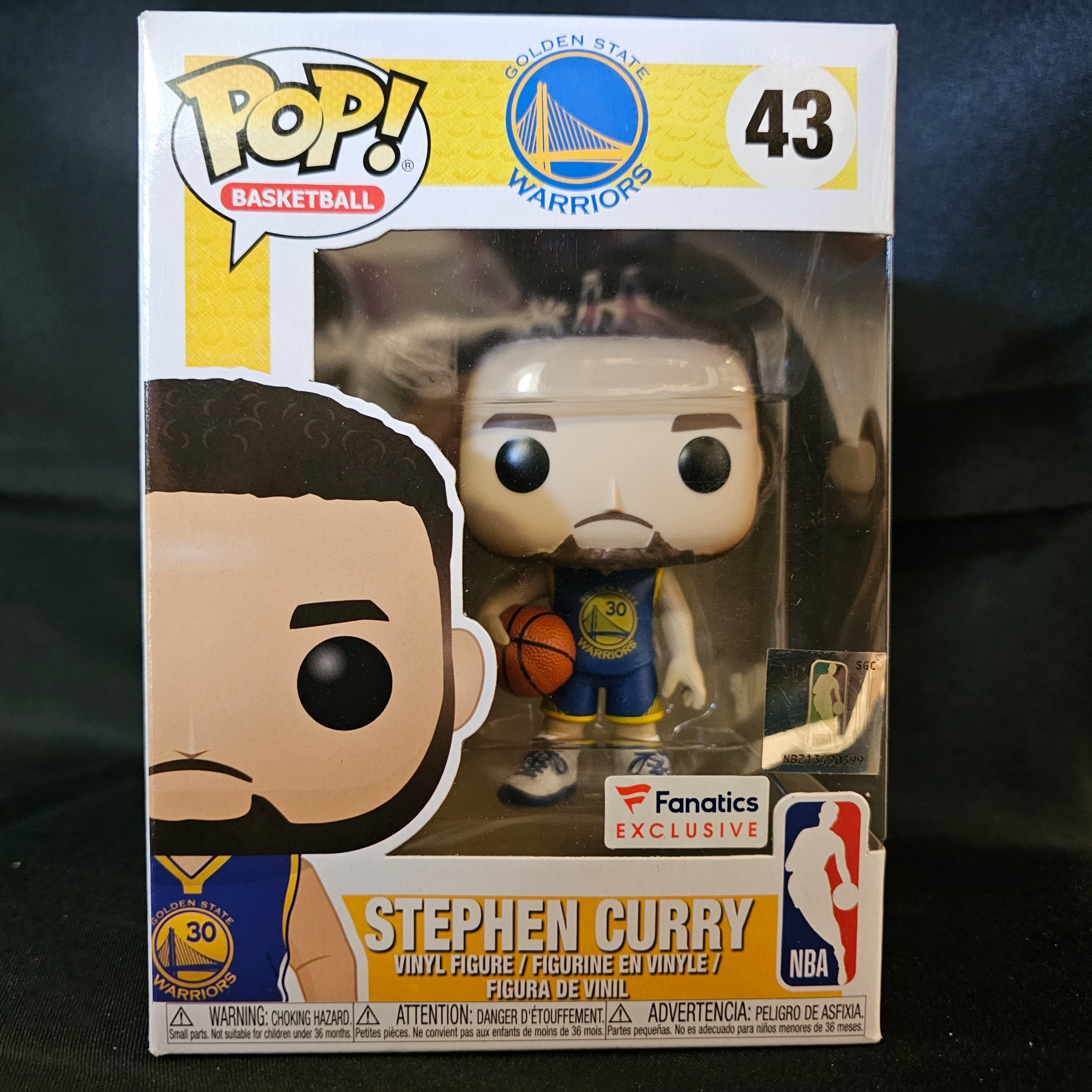 NBA Pop! Vinyl Figure Stephen Curry [Golden State Warriors] [Blue Jersey] [43] - Fugitive Toys