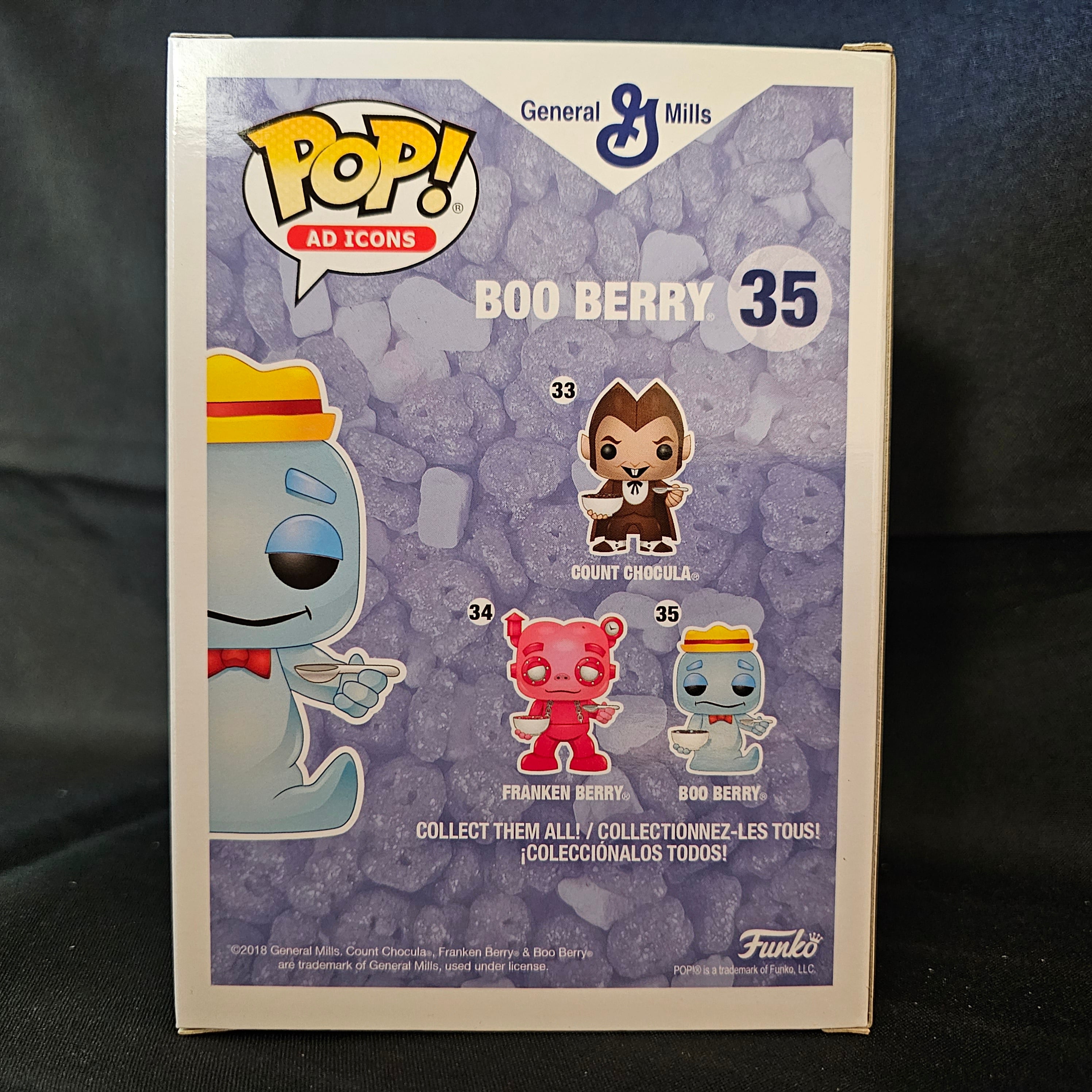 Ad Icon Pop! Vinyl Figure General Mills Boo Berry with Cereal Bowl [Funko-Shop] [35] - Fugitive Toys