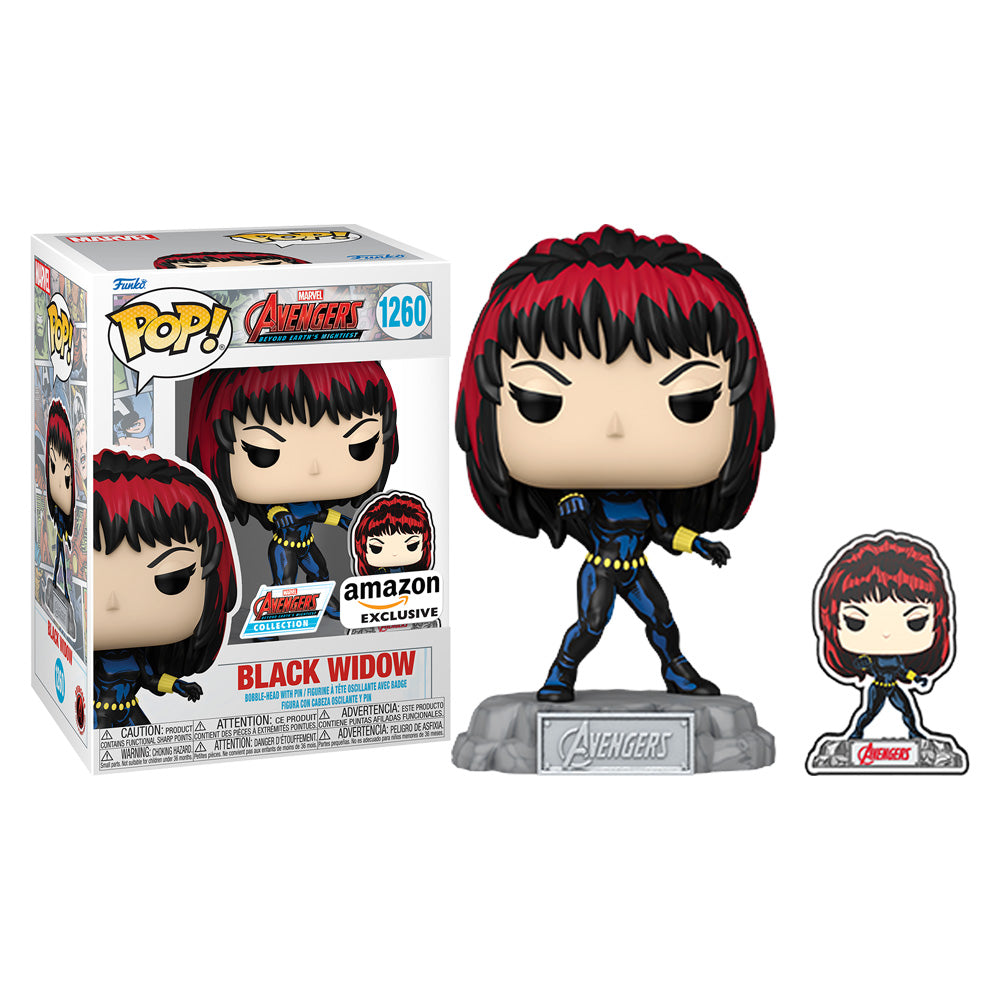 Fugitive Toys Funko Marvel Avengers: Beyond Earth's Mightiest Pop! Vinyl Figure Black Widow with Pin (Amazon Exclusive) [1270]