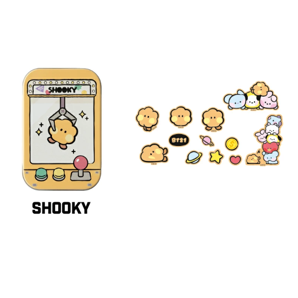 BT21 Minini Sticker Tin - Shooky - Fugitive Toys