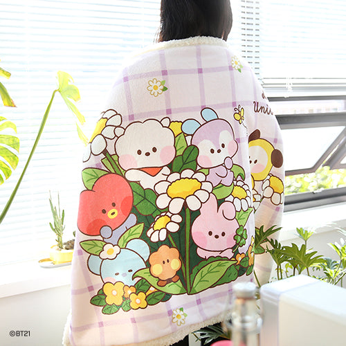 BT21 Minini Flower Fleece Blanket - Fugitive Toys