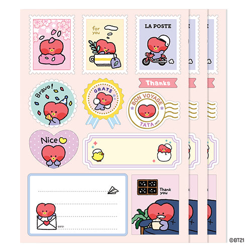 BT21 Minini Removable Gift Sticker - Tata - Fugitive Toys