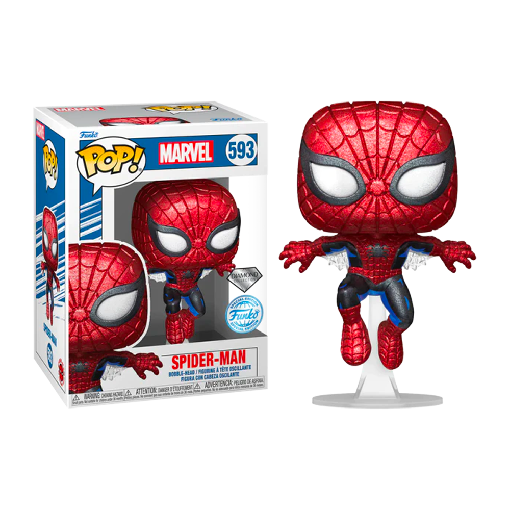 Marvel Pop! Vinyl Figure Spider-Man (Diamond Collection)(SE) [593] - Fugitive Toys