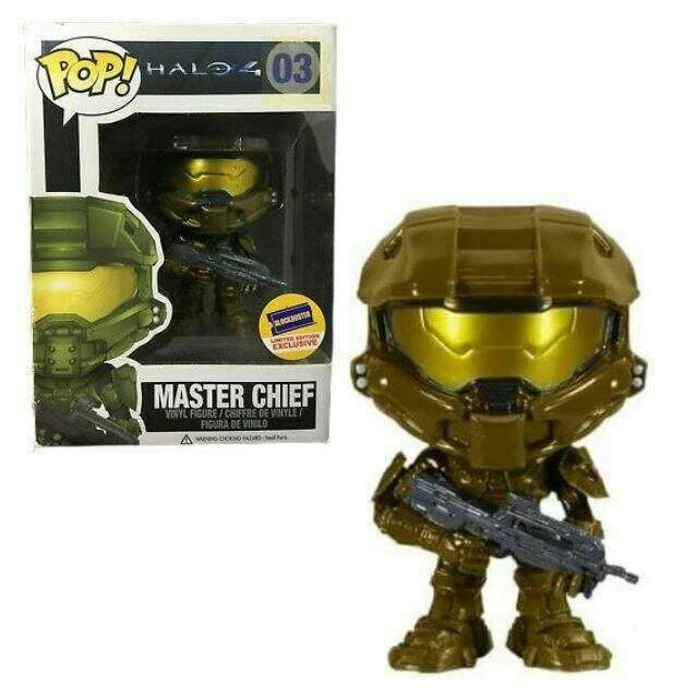 Halo 4 Pop! Vinyl Figure Gold Master Chief [Blockbuster] [03] - Fugitive Toys