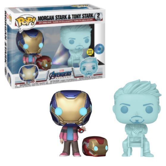 Marvel Avengers: Endgame Pop! Vinyl Figure Morgan Stark and Tony Stark [Glow] [Pop In A Box] [2-Pack]