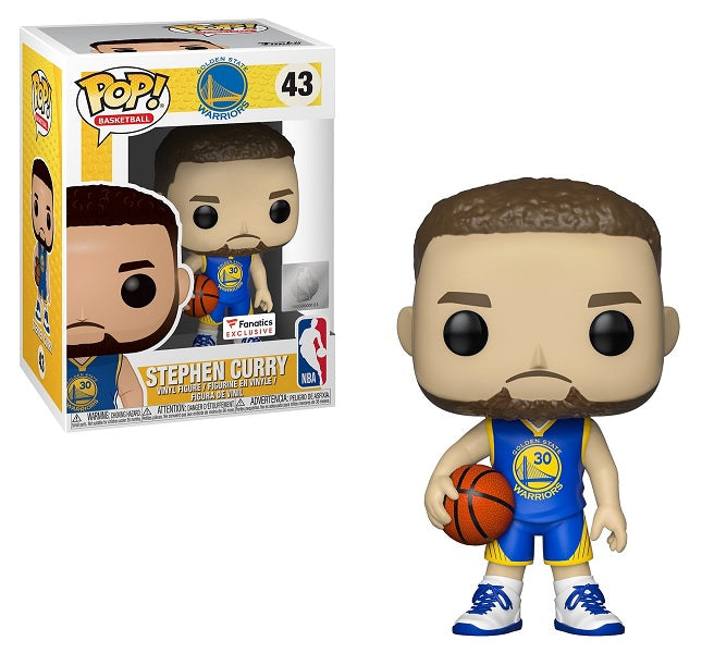 NBA Pop! Vinyl Figure Stephen Curry [Golden State Warriors] [Blue Jersey] [43] - Fugitive Toys