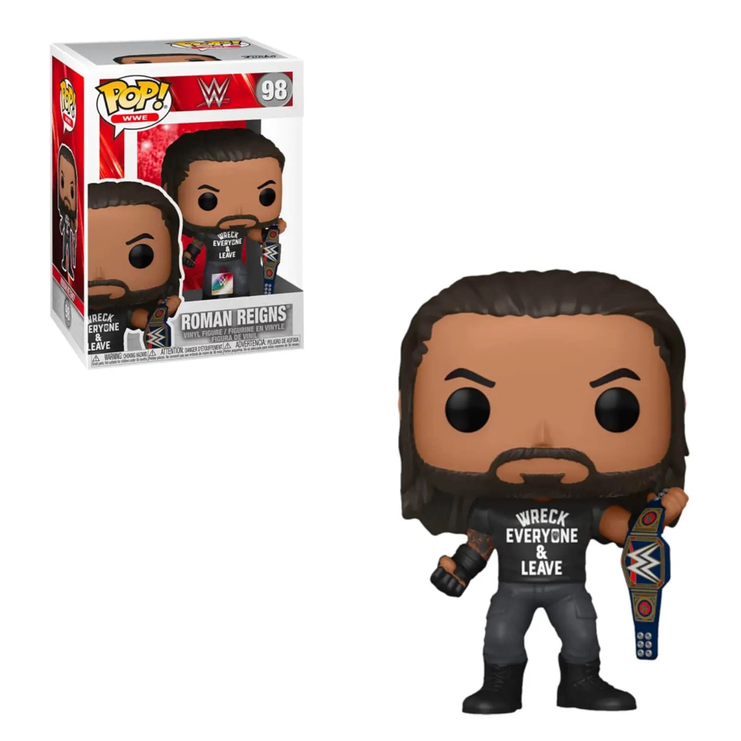 WWE Pop! Vinyl Figure Roman Reigns Wreck Metallic [98] - Fugitive Toys