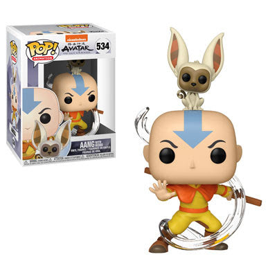 Avatar: The Last Airbender Pop! Vinyl Figure Aang with Momo [534] - Fugitive Toys