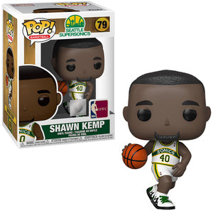 NBA Legends Pop! Vinyl Figure Shawn Kemp (Sonics Home Jersey) [Seattle Supersonics] [79] - Fugitive Toys