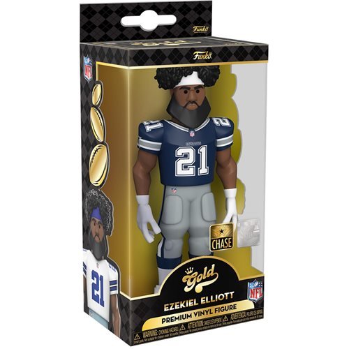 Funko Vinyl Gold Premium Figure: NFL Cowboys Ezekiel Elliott (Home Uniform) Chase - Fugitive Toys