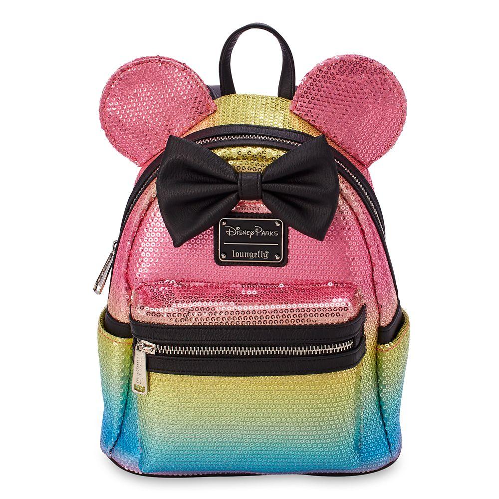 Loungefly x Disney Parks Minnie Mouse Rainbow Sequined Mini Backpack - Fugitive Toys