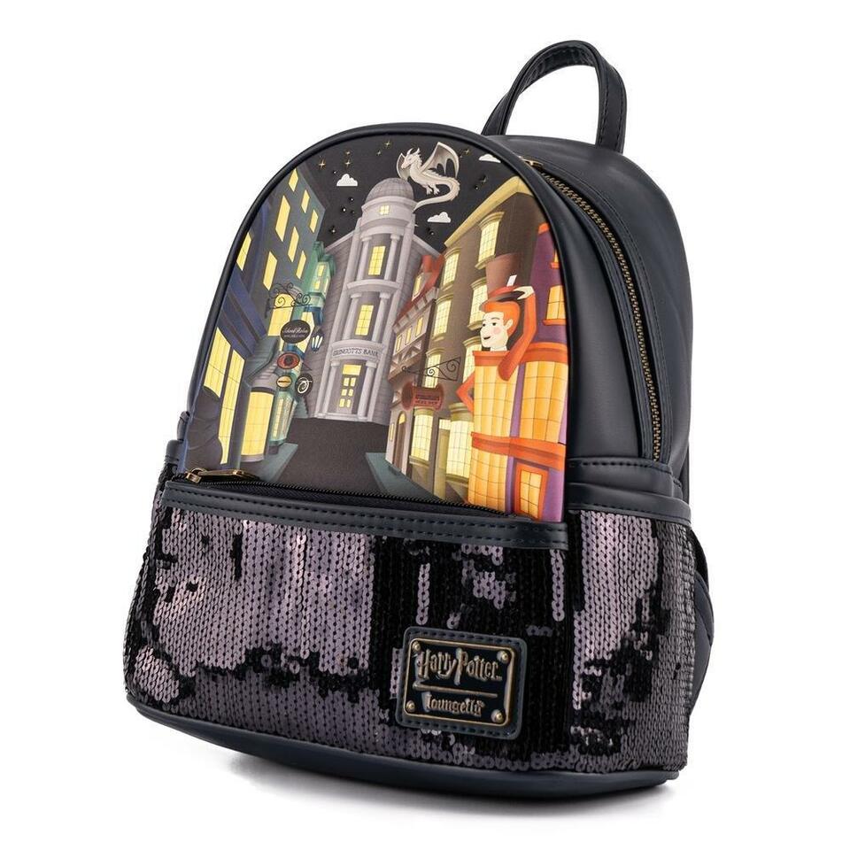 Loungefly x Harry Potter Diagon Alley Sequin Mini Backpack - Fugitive Toys