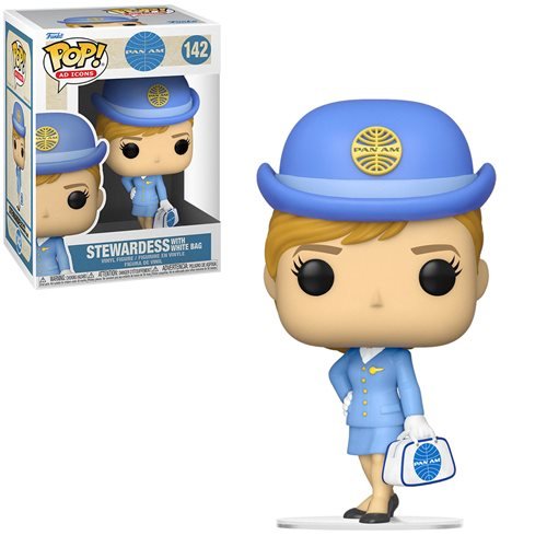 Ad Icons Pop! Vinyl Figure Pan Am Stewardess with White Bag [142] - Fugitive Toys