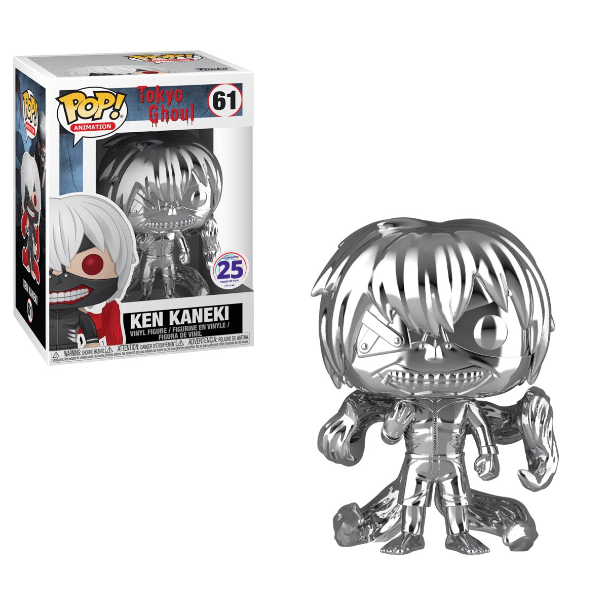 Tokyo Ghoul Pop! Vinyl Figure Silver Chrome Ken Kaneki [61] - Fugitive Toys