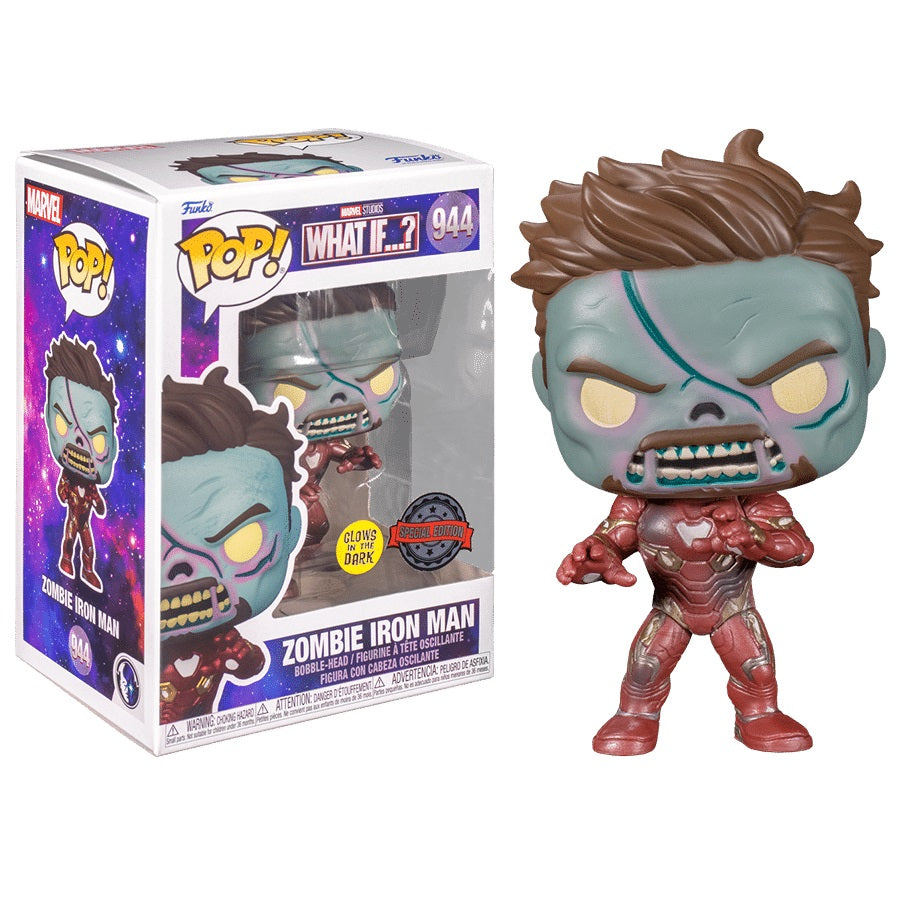 Marvel What If? Pop! Vinyl Figure Zombie Iron Man (GITD) [944] - Fugitive Toys