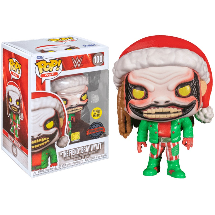 WWE Pop! Vinyl Figure The Fiend Bray Wyatt (Holiday GITD) [100] - Fugitive Toys