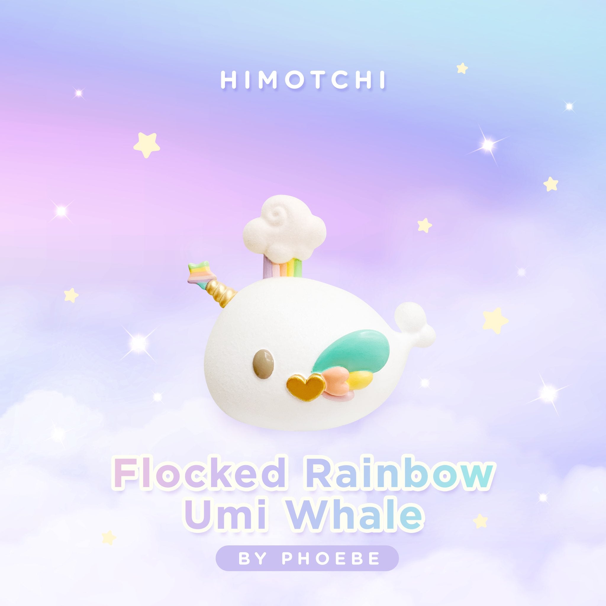 Motchitoys Figure Flocked Rainbow Umi Whale [2020 Holiday Exclusive] - Fugitive Toys