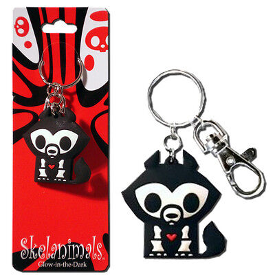 Skelanimals Jae Wolf (Glow in the Dark) Keychain - Fugitive Toys