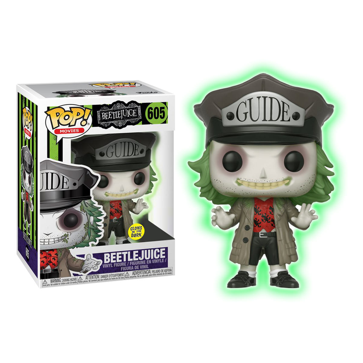 Beetlejuice Pop! Vinyl Figure Beetlejuice w/Hat (Glow in the Dark) [605] - Fugitive Toys