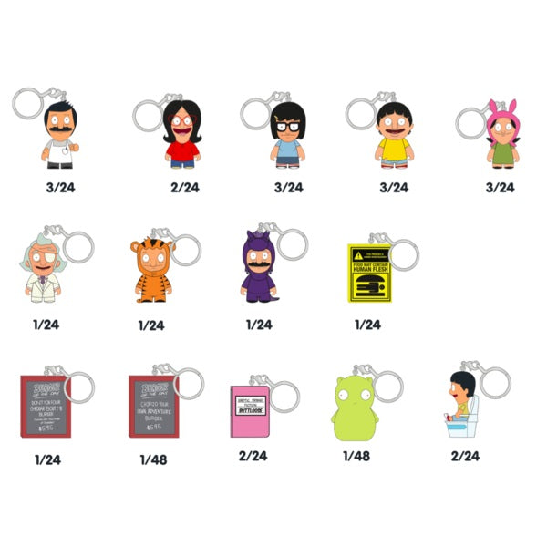 Kidrobot Bob's Burgers Vinyl Keychain Series: (1 Blind Box) - Fugitive Toys