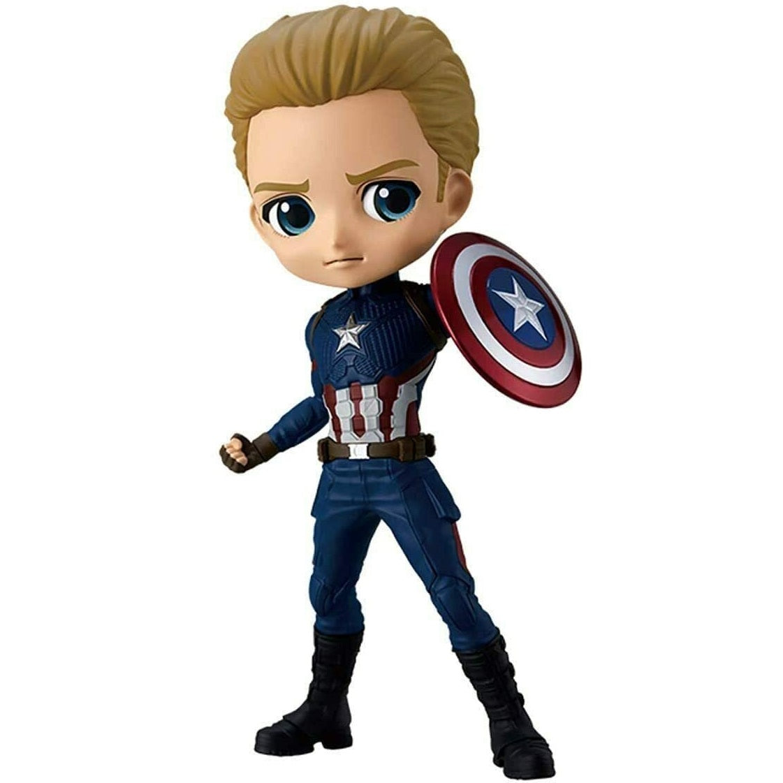 Marvel Avenger Endgame Q Posket Captain America (Unmasked) — Fugitive Toys