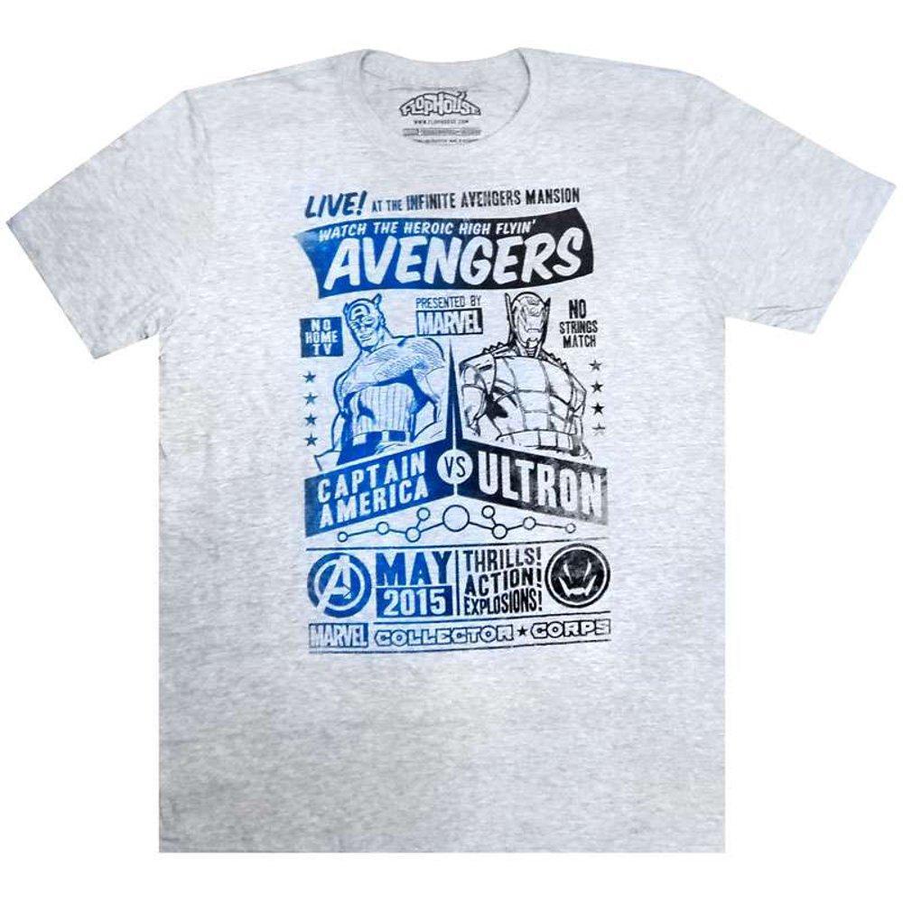 Marvel Pop! Tees Avengers Captain America vs. Ultron - XXL - Fugitive Toys