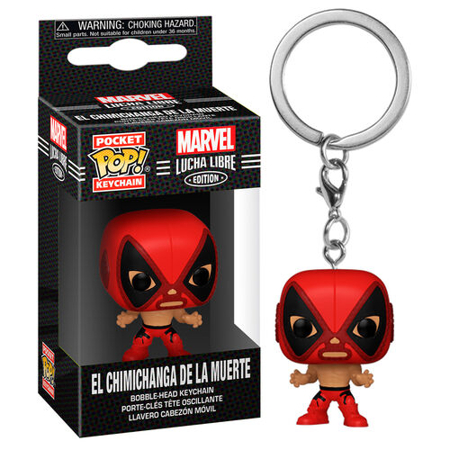 Marvel Lucha Libre Pocket Pop! Keychain El Chimichanga De La Muerte (Deadpool) - Fugitive Toys