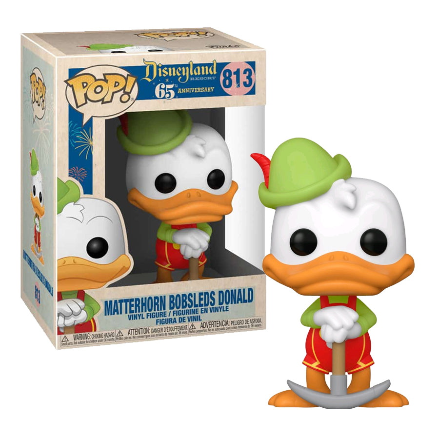 Disney 65th Anniversary Pop! Vinyl Matterhorn Bobsleds Donald in Lederhosen [813] - Fugitive Toys