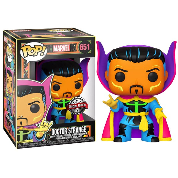 Marvel Pop! Vinyl Figure Black Light Doctor Strange [651] - Fugitive Toys