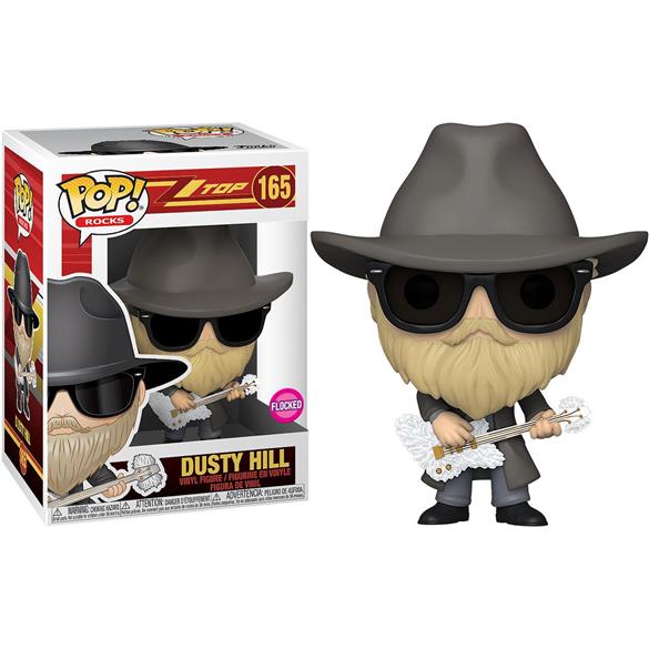 ZZ Top Pop! Vinyl Figure Dusty Hill Flocked [165] - Fugitive Toys