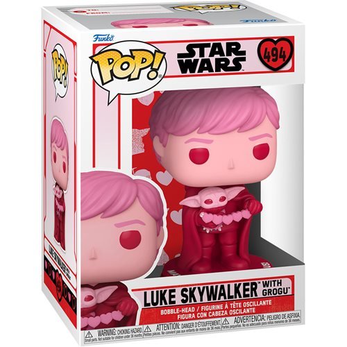 Star Wars Valentines Pop! Vinyl Figure Luke Skywalker with Grogu [494] - Fugitive Toys