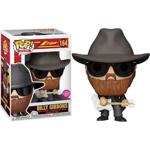 ZZ Top Pop! Vinyl Figure Billy Gibbons Flocked [164] - Fugitive Toys