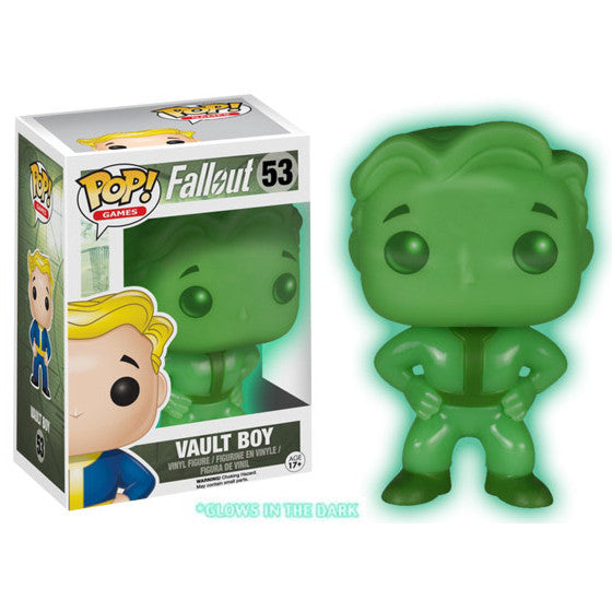 Fallout Pop! Vinyl Figure Glow in the Dark Vault Boy [Exclusive] - Fugitive Toys