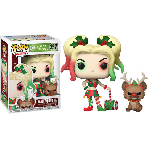 DC Holiday Pop! Vinyl Figure Harley Quinn with Helper [357] - Fugitive Toys