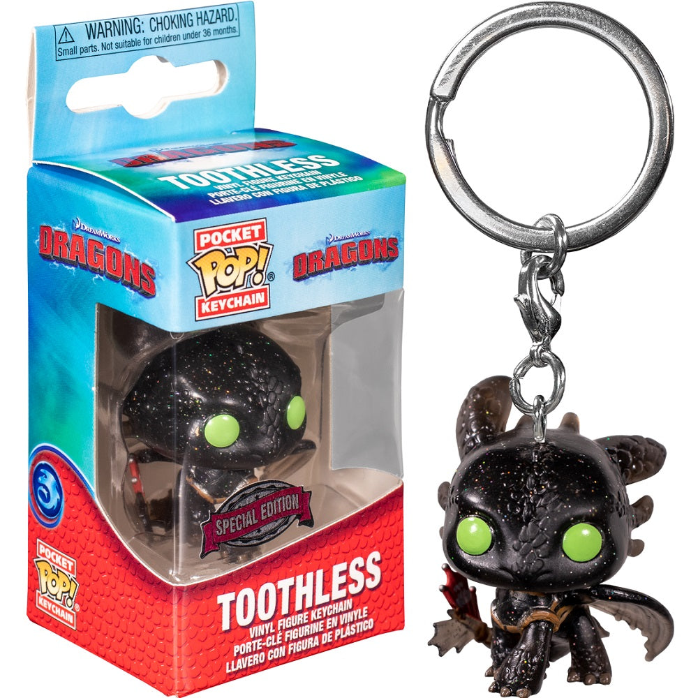 How to Train Your Dragon Pocket Pop! Keychain Toothless (Glitter) - Fugitive Toys