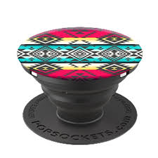 PopSockets Designs: Red Teal Yellow Tribal Pattern - Fugitive Toys