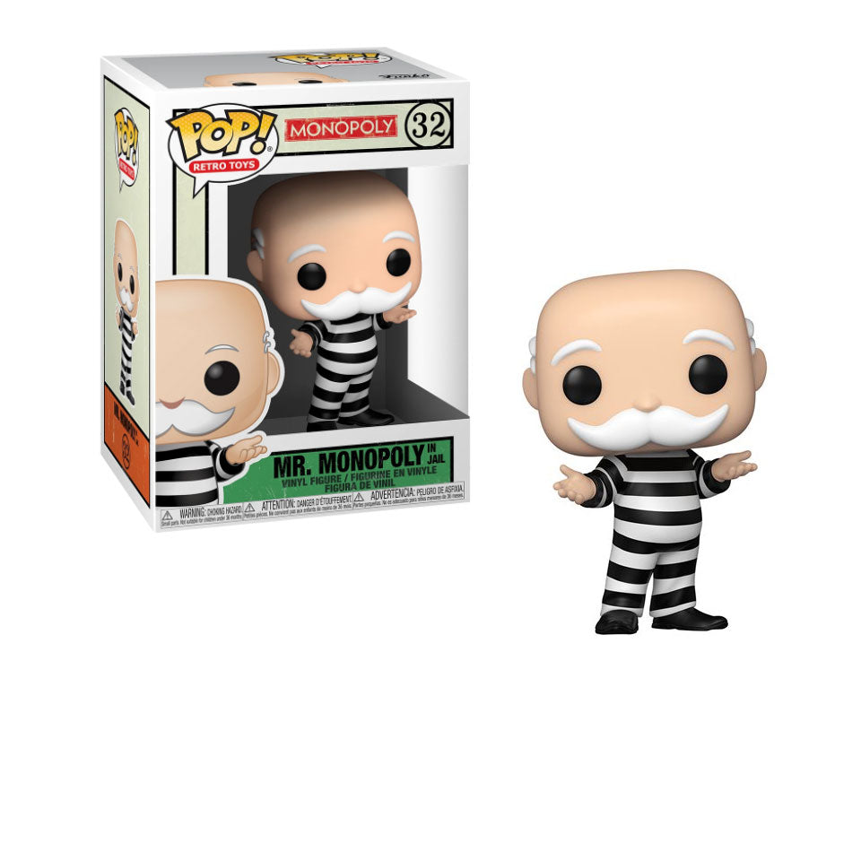 Retro Toys Monopoly Pop! Vinyl Figure Mr. Monopoly in Jail [32] - Fugitive Toys