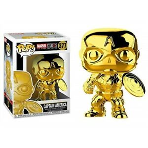 Marvel Studios 10 Pop! Vinyl Figure Captain America Gold Chrome [377] - Fugitive Toys