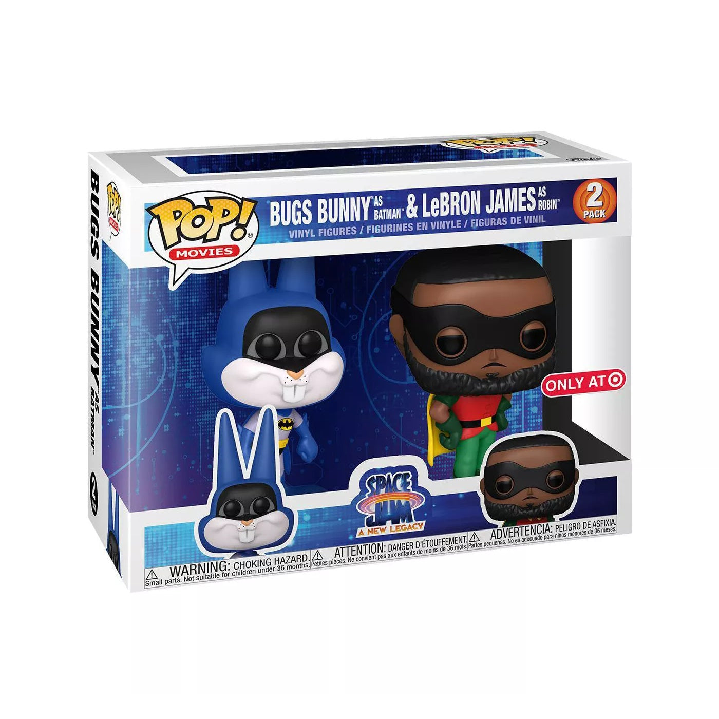 Space Jam 2 Pop! Vinyl Figure Bugs Bunny as Batman & LeBron James as Robin 2-Pack - Fugitive Toys