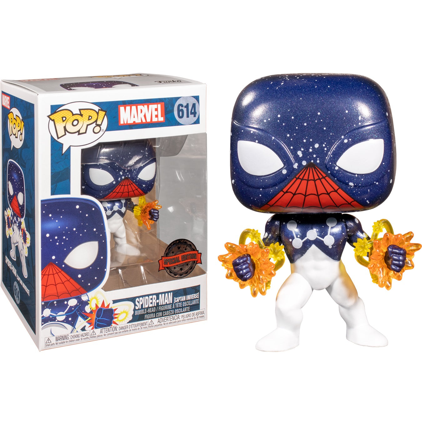 Marvel Pop! Vinyl Figure Spider-Man (Captain Universe) [614] - Fugitive Toys