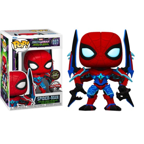 Marvel Mech Strike Monster Hunters Pop! Vinyl Figure Spider-Man (GITD Chase) [997] - Fugitive Toys