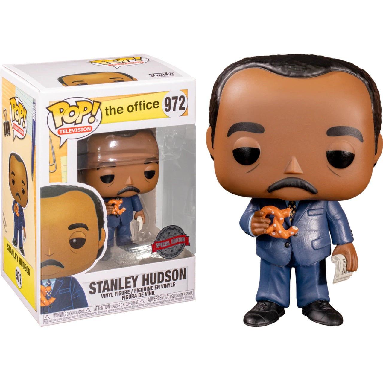 The Office Pop! Vinyl Figure Stanley Hudson with Pretzel [972] - Fugitive Toys