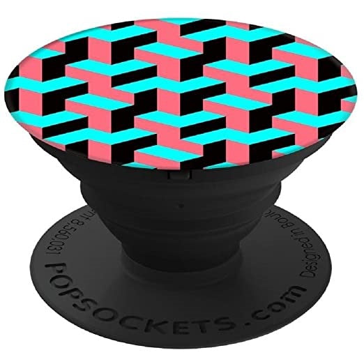 PopSockets Designs: Teal and Pink Grid - Fugitive Toys